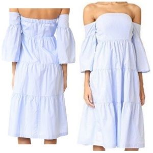 Club Monaco Strip Smock Off Shoulder Dress size 0